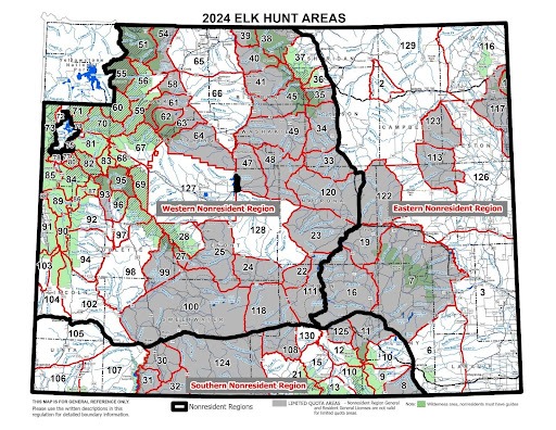 2024 Wyoming Elk Regions